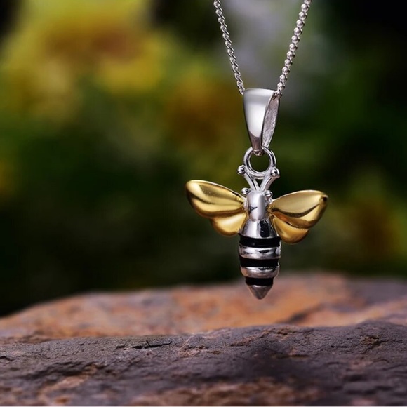 Artisan Handmade 925 Silver Bee The Zehuva Necklace - Picture 1 of 7